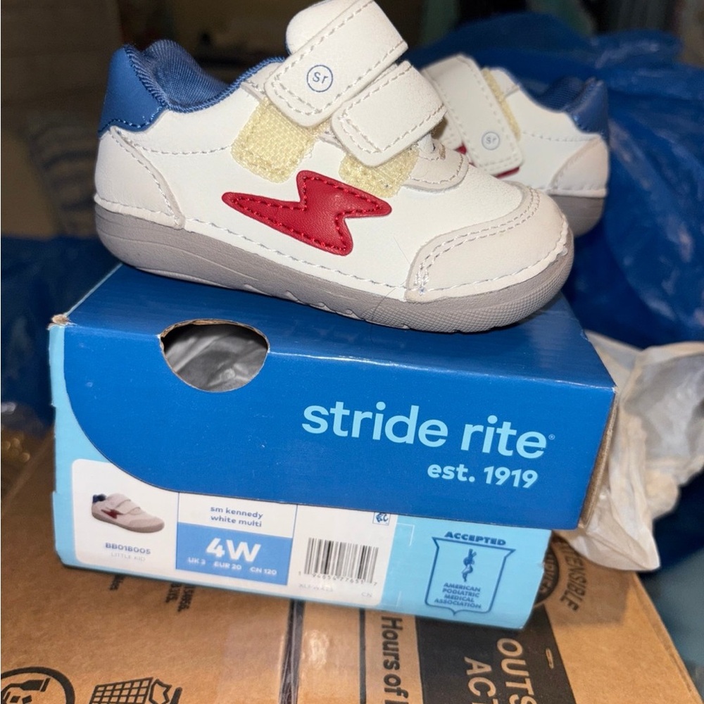 Stride Rite Kids Sneakers - White, Red, and Blue